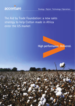 The Aid by Trade Foundation: a new sales strategy to