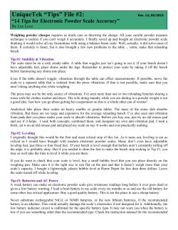 14 Tips for Electronic Powder Scale Accuracy