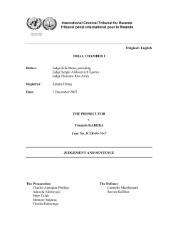 Prosecutor v. Karera, Case No. ICTR-01-74