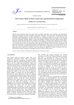 Joint Venture Modes of Water Conservancy and Hydroelectric