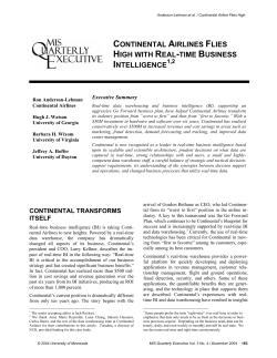 continental airlines flies high with real-time