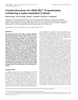 Crystal structure of a DNA/Ba G-quadruplex