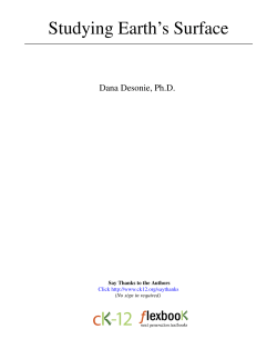 Studying Earth`s Surface