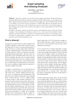 Super-sampling Anti-aliasing Analyzed - X86
