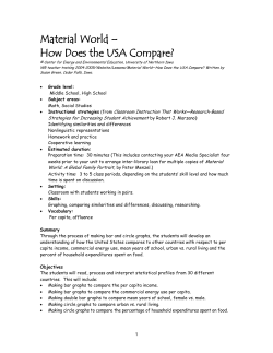 Material World &ndash; How Does the U