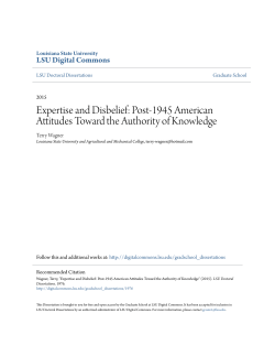 Post-1945 American Attitudes Toward the Authority of Knowledge