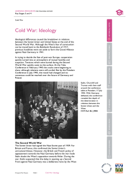 Cold War: Ideology - The DC Special Education Cooperative