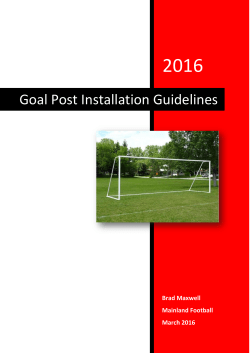 Goal Post Installation Guidelines