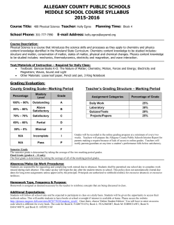 allegany county public schools middle school course syllabus 2015