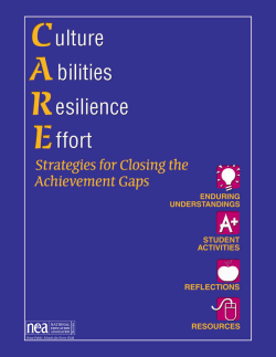 C.A.R.E. Strategies for Closing the Achievement Gaps