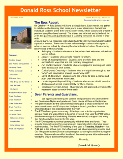 October Newsletter 2016 - Braintree Public Schools