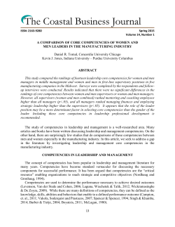 a comparison of core competencies of women and men leaders