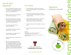Fun Facts Vegetarian Tips At Tech: Vegetarian