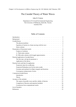 The Cnoidal Theory of Water Waves