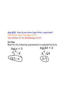 log5 x = 3 logx 64 = 3