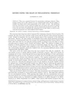 REVIEW PAPER: THE SHAPE OF PHYLOGENETIC TREESPACE