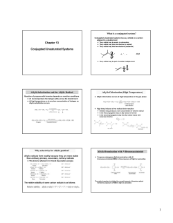 Chapter 13 Conjugated Unsaturated Systems +