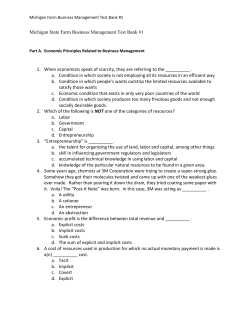 Farm Business Management Test Example 1