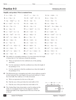 Practice 9-3 - Massillon City Schools