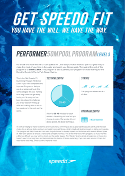 PERFORMER50m pool proGRAMLEVEL 3