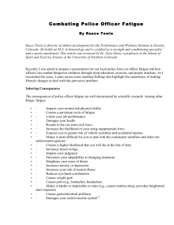 Combating Police Officer Fatigue