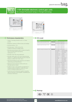 1-10V dimmable electronic control gear units