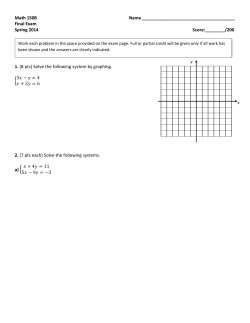 Math 150B Name Final Exam Spring 2014 Score:______/200 1. (8