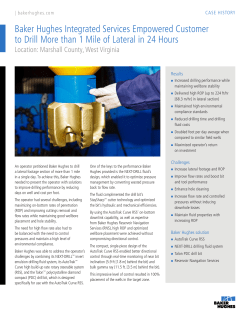 Baker Hughes Integrated Services Empowered Customer to Drill