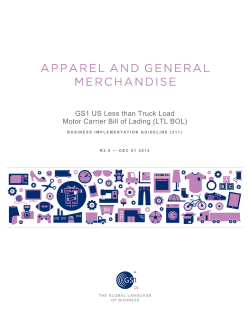 GS1 US Less than Truck Load Motor Carrier Bill of Lading (LTL BOL)