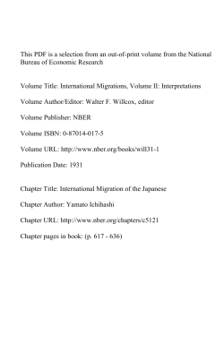 International Migration of the Japanese