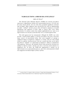 NLRB Elections: Ambush or Anticlimax