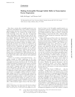 Making Eosinophils Through Subtle Shifts in Transcription Factor
