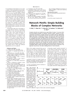 Network Motifs: Simple Building Blocks of Complex Networks