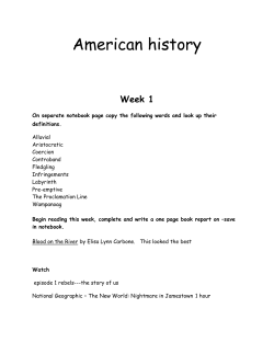 American history - Plain and not so plain