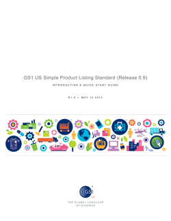 GS1 US Simple Product Listing Standard Quick Start Guide