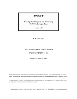 A Computer Program for Processing Pb-U