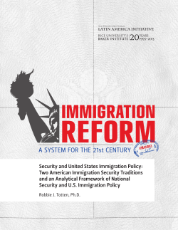 Security and United States Immigration Policy