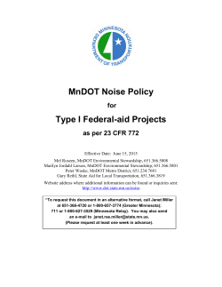 DRAFT STATE HIGHWAY AGENCY NOISE POLICY TEMPLATE