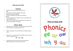 Phonics Booklet - Stradbroke Primary School