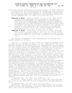 "SURFACE MINING CONSERVATION AND RECLAMATION ACT