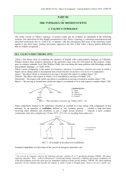 The Typology of Motion Events