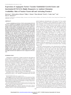 Expression of Angiogenic Factors Vascular