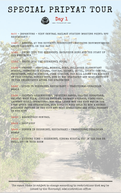 SPECIAL PRipyat TOUR