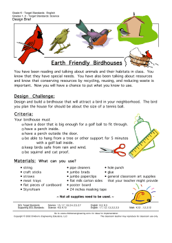 Earth Friendly Birdhouses