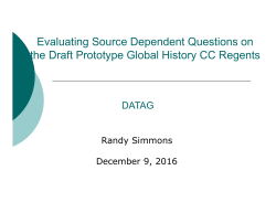 Evaluation Source Dependent Questions on the Global History CC
