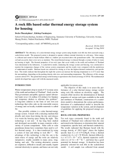 A rock fills based solar thermal energy storage system