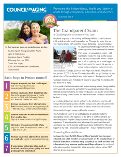 COA 2013 Newsletter - Council on Aging Orange County