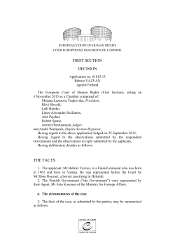 first section decision the facts