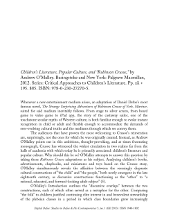 Children`s Literature, Popular Culture, and