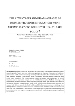 the advantages and disadvantages of insurer